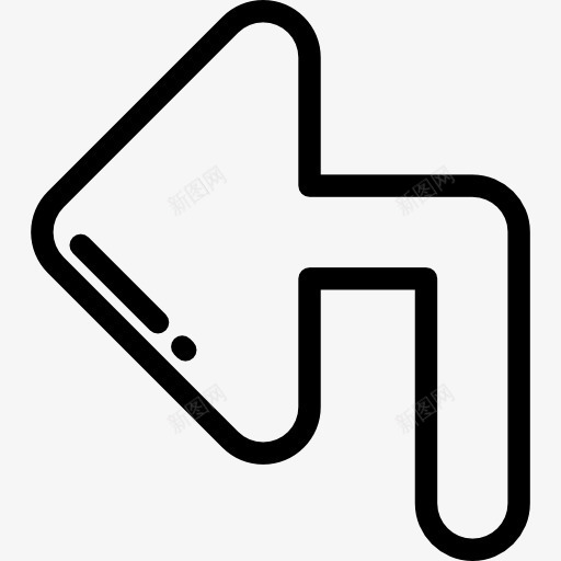 左转图标png_新图网 https://ixintu.com UI 多媒体选项 定位 左转 方向 箭头