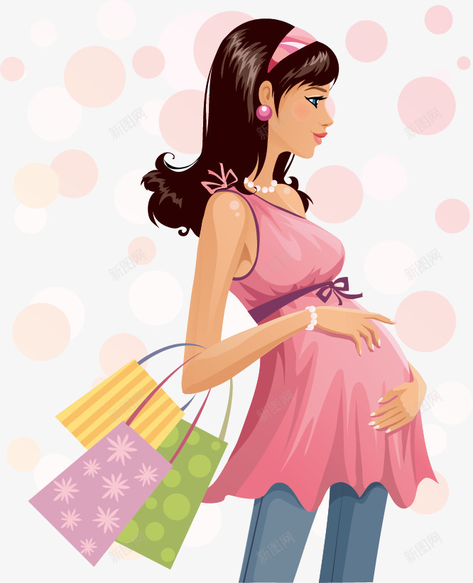孕妇png免抠素材_新图网 https://ixintu.com 人物 妇女 妈妈 孕妇 插画 母亲