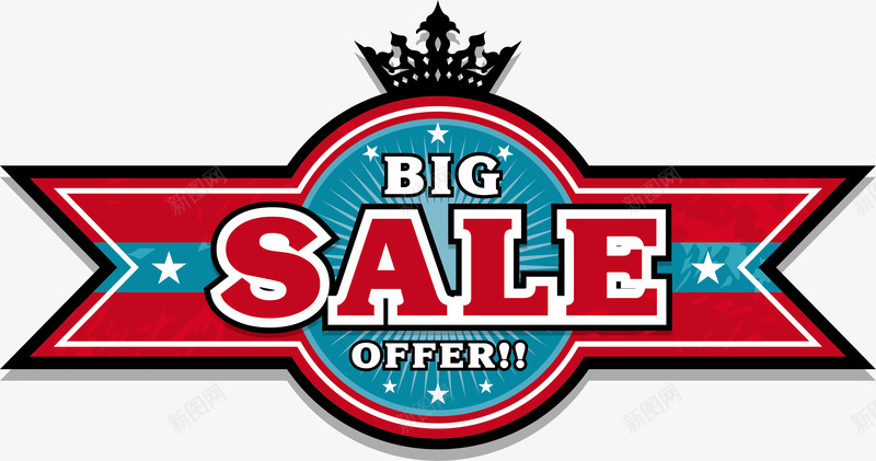 欧式红色皇冠标签png免抠素材_新图网 https://ixintu.com sale 促销 折扣 标签 皇冠 矢量图案 红色 装饰图案