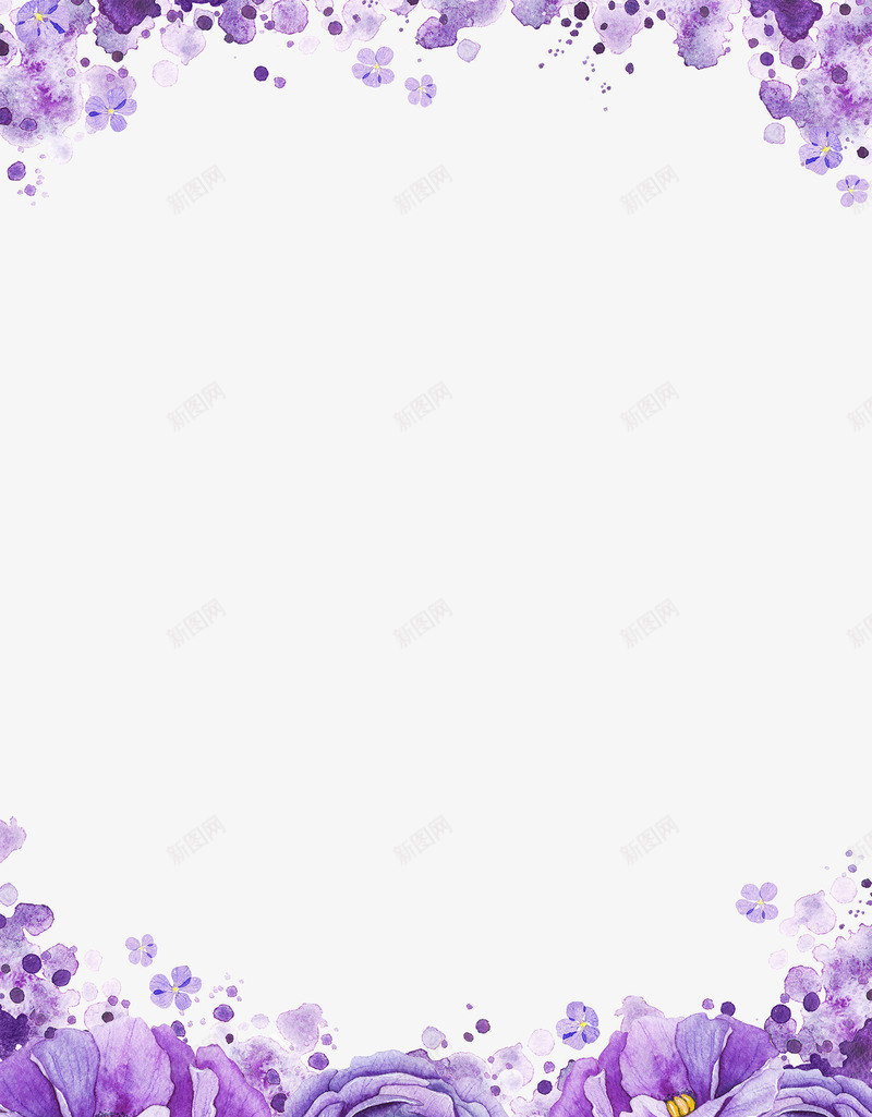 卡通手绘紫色的花边png免抠素材_新图网 https://ixintu.com 创意 动漫动画 卡通手绘 简约 紫色的花边 花卉