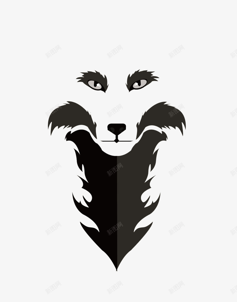 不规则狼形墨迹png免抠素材_新图网 https://ixintu.com 不规则 元素 墨迹 狼
