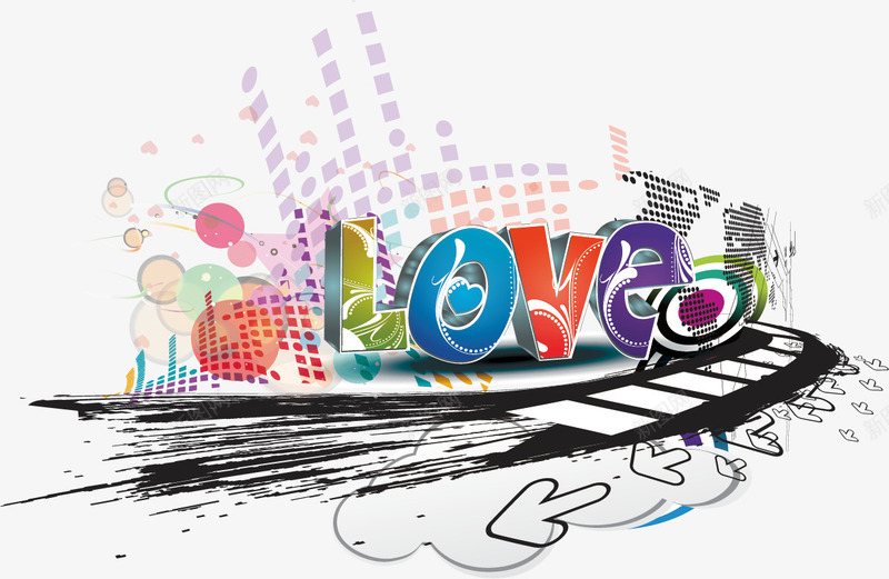 酷炫立体艺术字Lovepng免抠素材_新图网 https://ixintu.com Love 动感 幻彩 彩色 潮流 炫彩 立体 艺术字 超酷