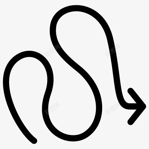 箭头弯弯曲曲地图标png_新图网 https://ixintu.com arrow squiggly 弯弯曲曲地 箭头