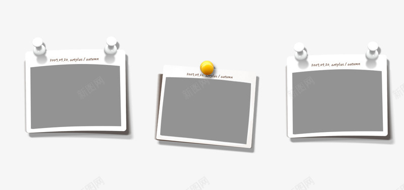 灰色照片相框固定夹png免抠素材_新图网 https://ixintu.com 冲洗照片 固定 灰色 照片 相片夹
