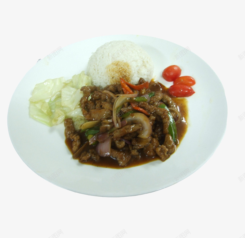 洋葱黑椒炒牛肉饭png免抠素材_新图网 https://ixintu.com 套餐 牛肉 白米饭 米饭 芝麻 装盘 青椒 食品 食物 黑椒牛肉饭
