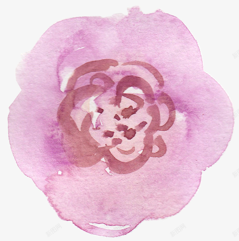 水粉手绘画png免抠素材_新图网 https://ixintu.com 盛开的花 粉色 花 花卉