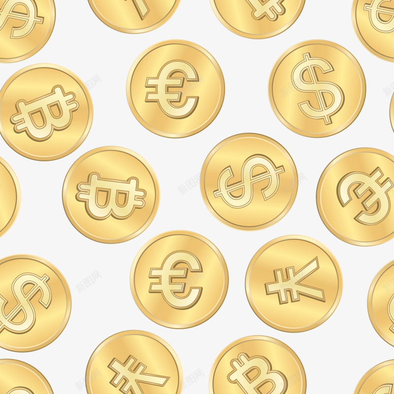 金币png免抠素材_新图网 https://ixintu.com 3D PNG免扣图下载 比特币 装饰 货币 金钱