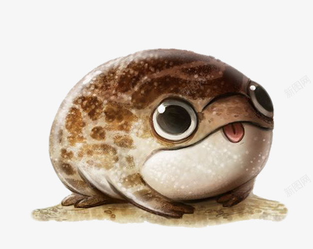 卡通牛蛙psd免抠素材_新图网 https://ixintu.com 灰色 牛蛙纹理 生物 青蛙