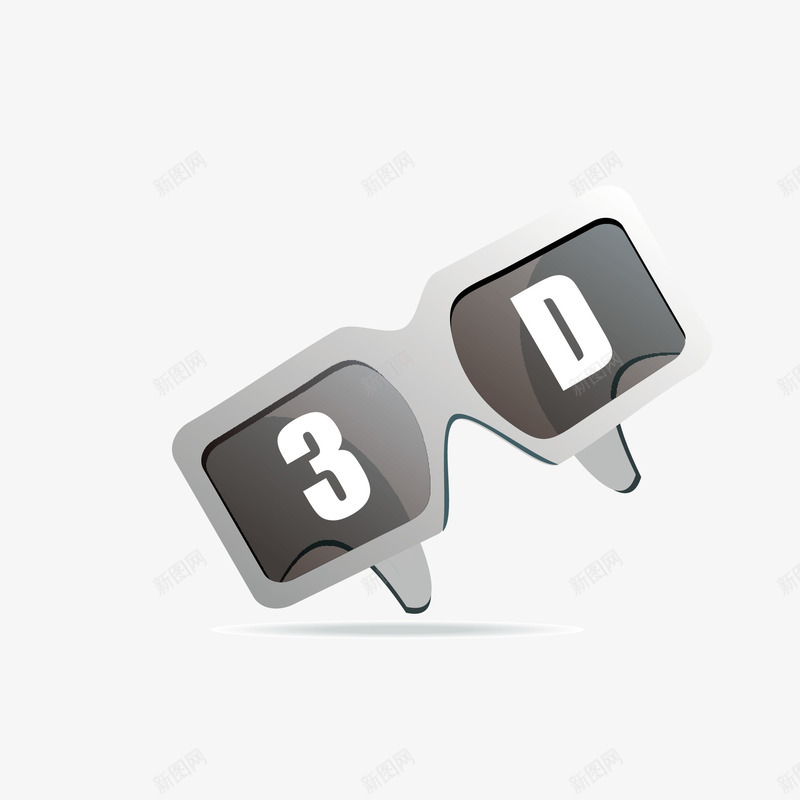 看电影专用3D眼睛矢量图eps免抠素材_新图网 https://ixintu.com 专业 娱乐 激动 量身定制 高兴 矢量图
