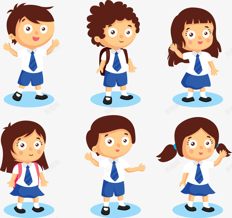 开学季卡通学生png免抠素材_新图网 https://ixintu.com 卡通 学生 开学季