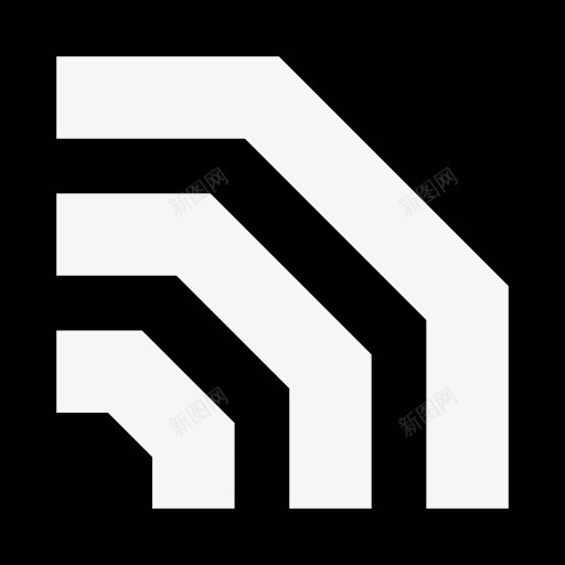 RSS标志变异的脸谱网在广场图标png_新图网 https://ixintu.com WiFi信号 信号 广场 标志