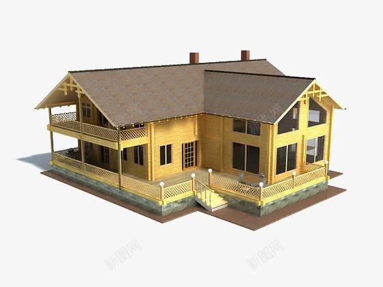 房子装修立体图png免抠素材_新图网 https://ixintu.com 别墅装修3D效果图 户型图 房子装修立体图 立体房屋