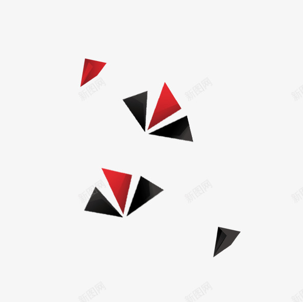 简约大气几何悬浮psd免抠素材_新图网 https://ixintu.com 三角形 几何图案 几何悬浮 大气 简约 黑色三角