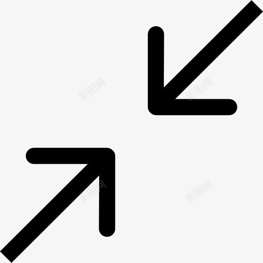 崩溃两箭对角符号图标png_新图网 https://ixintu.com 两 对角线 崩溃 指着两箭 界面中心 符号 箭