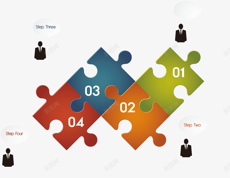 彩色七巧板图形图表矢量图ai免抠素材_新图网 https://ixintu.com 3D信息图表 PPT图形 信息标签 创意信息图表 商务信息图表 商务金融 彩色七巧板 演示图形 现代商务 矢量图