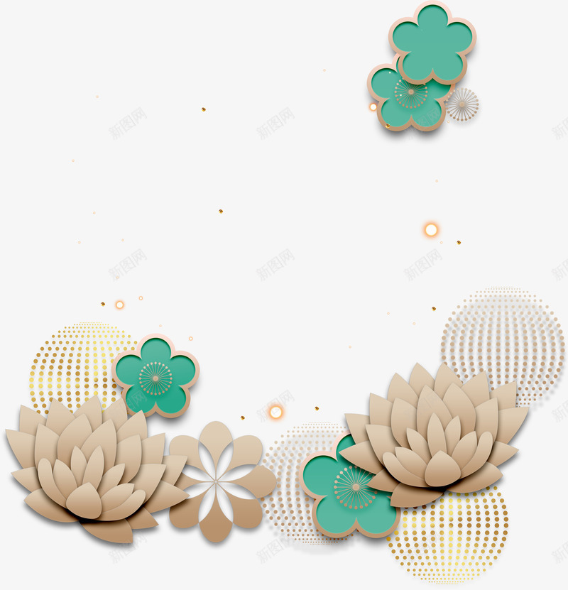 白色中国风立体花朵png免抠素材_新图网 https://ixintu.com 3D花朵 白色花朵 立体雕花 立体鲜花 装饰图案