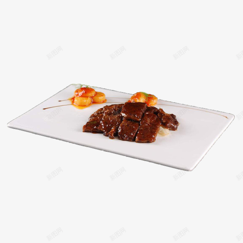 西餐黑椒牛扒png免抠素材_新图网 https://ixintu.com 摆盘 欣赏 牛肉 美味 美食 菜品 西餐 酱汁 食物 黑椒牛扒