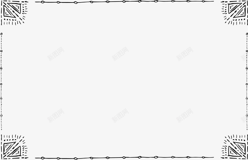 小清新灰色边框png免抠素材_新图网 https://ixintu.com 唯美边框 小清新边框 灰色圆点 灰色边框 简约边框 线条