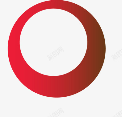 渐变枚红色圆圈图标图标