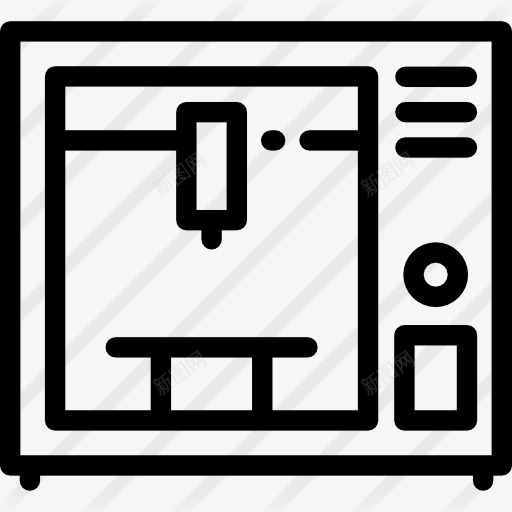 3D打印机图标png_新图网 https://ixintu.com 3D打印机 塑胶 工业 工程 技术 生产 电器 电子 设备