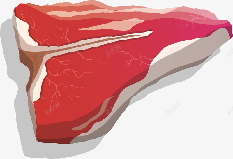 手绘牛肉矢量图ai免抠素材_新图网 https://ixintu.com 创意 可爱 彩色图 手绘图 牛肉 简单 矢量图