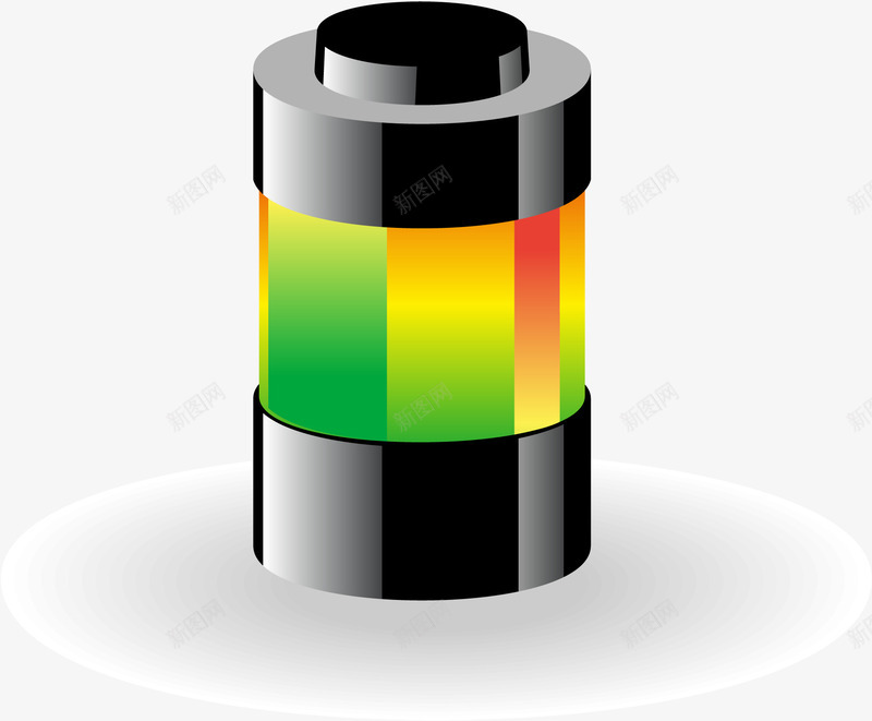 电池电量图标png_新图网 https://ixintu.com 3D 充电 圆形 锂电池