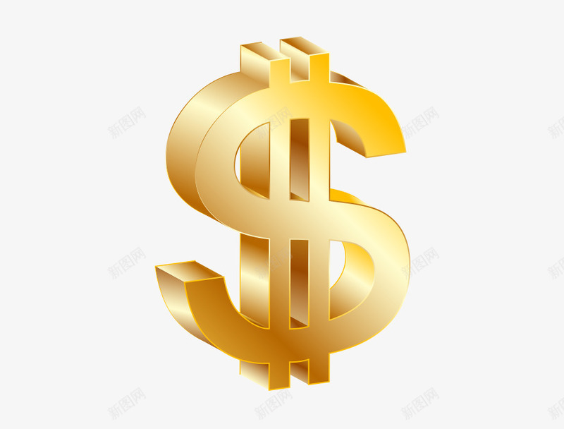 3d立体金钱符号png免抠素材_新图网 https://ixintu.com 金融 金钱符号