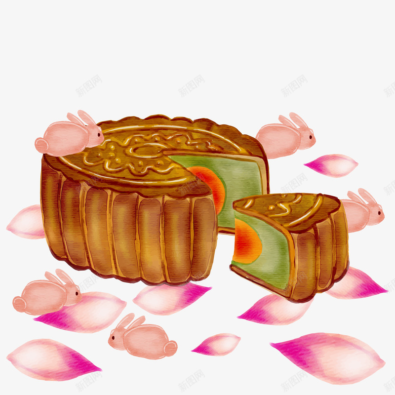 中式糕点矢量图ai免抠素材_新图网 https://ixintu.com 3D 中国风 中式 免抠图下载 动物 玫瑰 蛋黄陷 装饰 矢量图