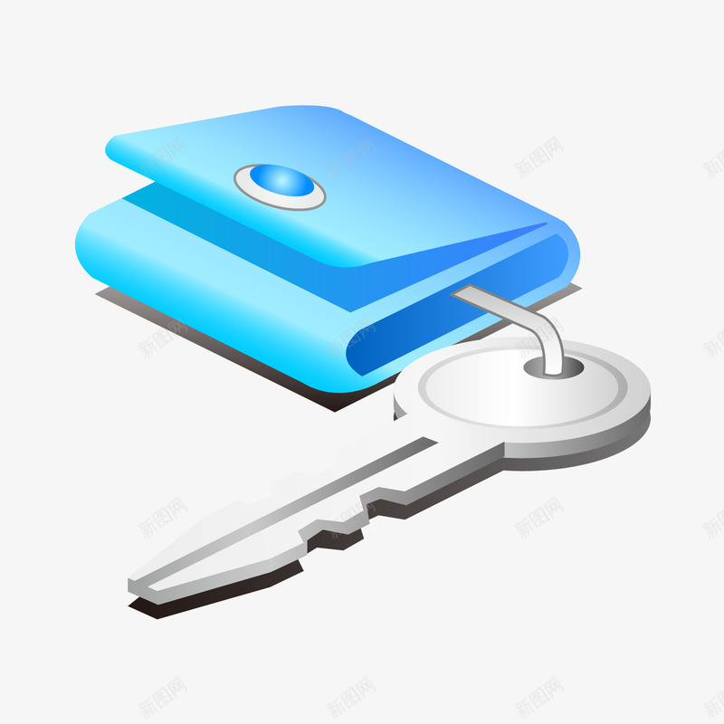 钥匙包矢量图ai免抠素材_新图网 https://ixintu.com UI 包 卡通 手绘 蓝色 钥匙 矢量图