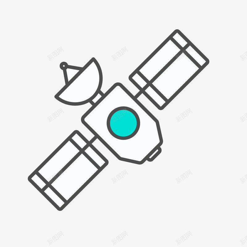 扁平化卫星矢量图图标eps_新图网 https://ixintu.com UI图标 h5图标 卫星 扁平化 扁平化UI 游戏UI 界面UI 网页UI 矢量图