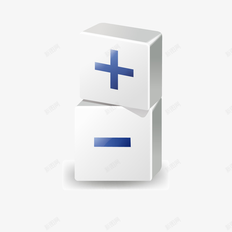 加减符号矢量图ai免抠素材_新图网 https://ixintu.com 加减符号 灰色 蓝色 键盘 矢量图