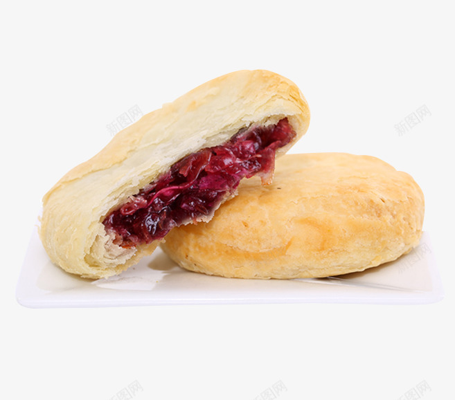 一碟鲜花饼png免抠素材_新图网 https://ixintu.com 产品实物 玫瑰饼 鲜花饼
