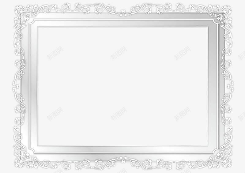 灰色边框相框png免抠素材_新图网 https://ixintu.com 灰色 相框 边框