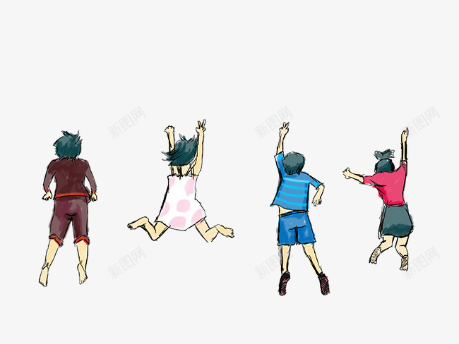 一群快乐的少年png免抠素材_新图网 https://ixintu.com 少年 开学 快乐