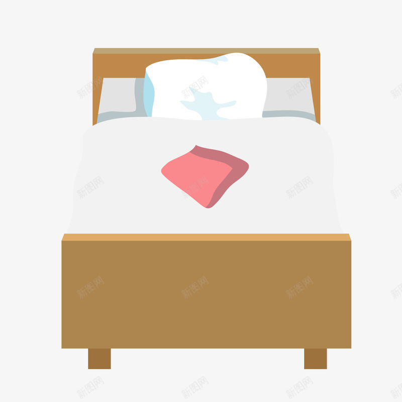 卡通床矢量图图标ai_新图网 https://ixintu.com UI图标 h5图标 卡通 床 扁平化UI 游戏UI 界面UI 网页UI 矢量图