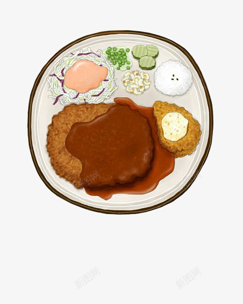 牛肉咖喱套饭png免抠素材_新图网 https://ixintu.com 创意设计 图案设计 套饭 牛肉咖喱