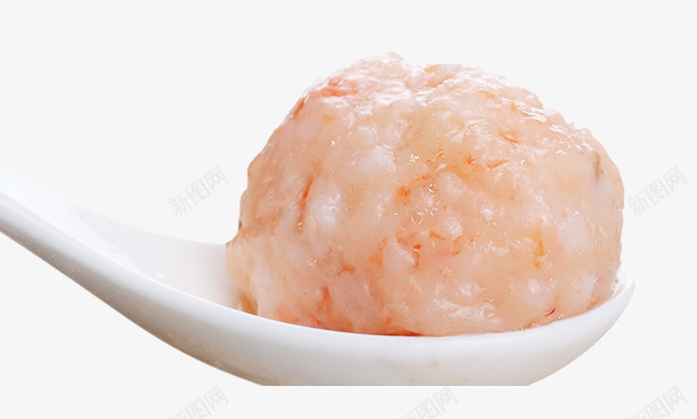 勺子里的虾丸png免抠素材_新图网 https://ixintu.com 丸子特写 实拍虾丸 熟透的虾丸 白色勺子 粉色虾丸 虾丸