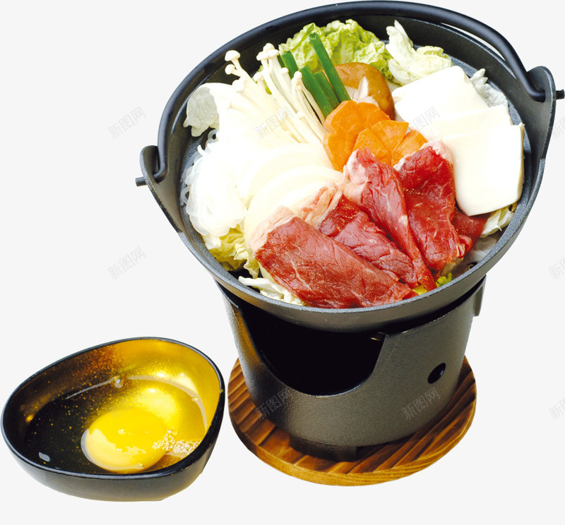 牛肉寿喜锅png免抠素材_新图网 https://ixintu.com 中华美食 中国美食 产品实物 家常菜 牛肉 牛肉锅 菜品 菜肴 金针菇 食物 餐饮