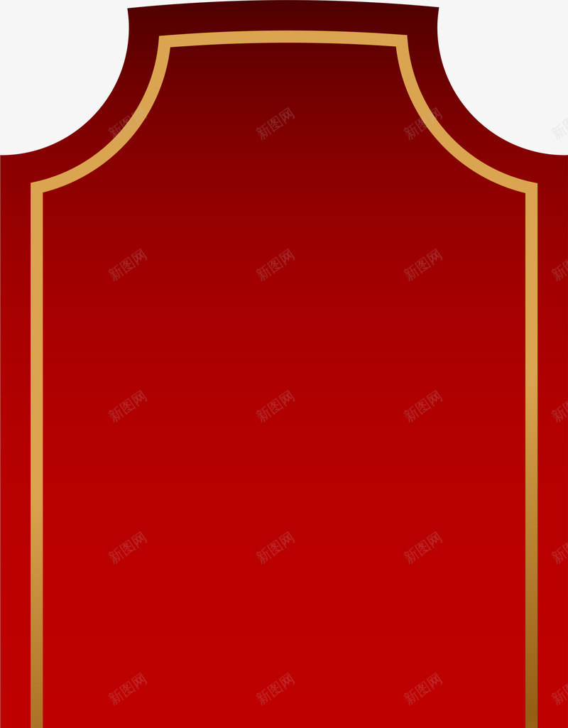 红色简约标志png免抠素材_新图网 https://ixintu.com 大气徽章 清新花纹 简约徽章 红色标志 边框纹理 金边图形