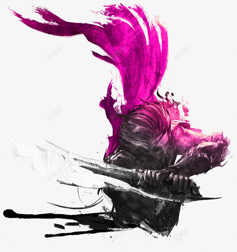紫色大气武士装饰图案png免抠素材_新图网 https://ixintu.com 大气 武士 紫色 装饰图案