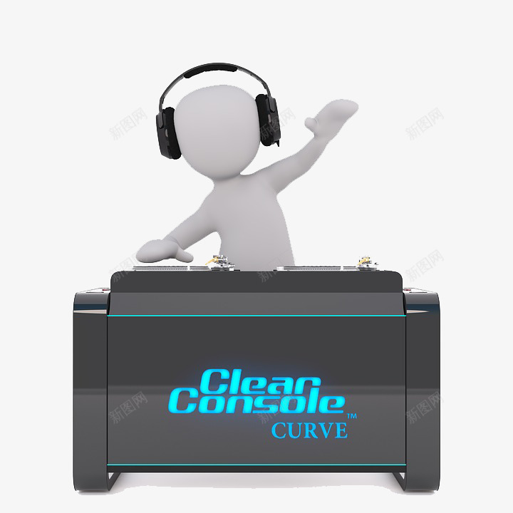 DJ小人png免抠素材_新图网 https://ixintu.com 3D小人 DJ剪影 嗨皮 歌曲 音乐