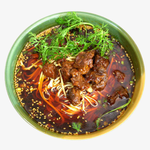 牛肉拉面png免抠素材_新图网 https://ixintu.com 拉面 牛肉 牛肉面 青菜 面条
