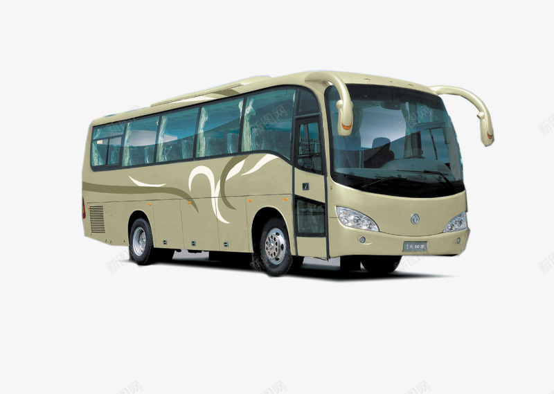 绿灰色班车png免抠素材_新图网 https://ixintu.com 客车 班车 绿灰色 豪华 霸气