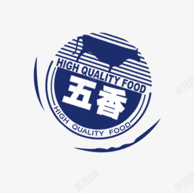 五香标签psd免抠素材_新图网 https://ixintu.com 五香 促销标签 牛肉干包装设计 牛肉干海报设计