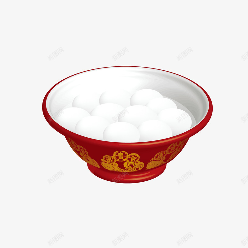 元宵汤圆图png免抠素材_新图网 https://ixintu.com 元宵 喜庆 汤圆 碗 红色 过节