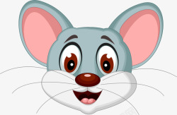 灰色动物小老鼠睡觉灰色卡通老鼠高清图片
