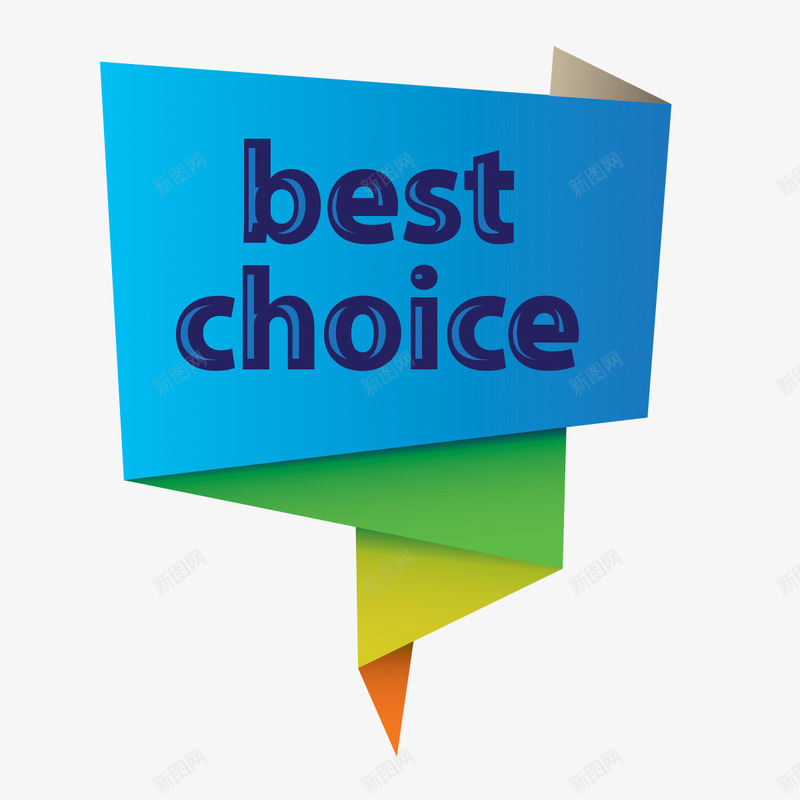 蓝色标签psd免抠素材_新图网 https://ixintu.com best choice 不规则图形 标签 英文字母 蓝色 装饰素材