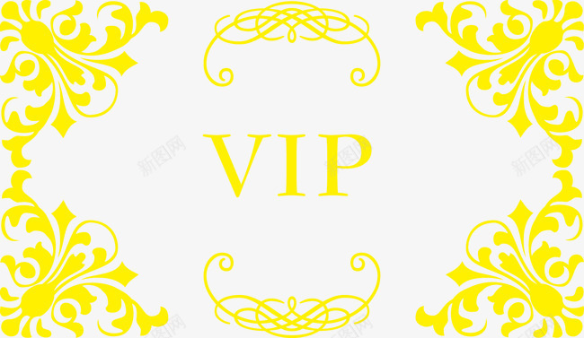 精美复古VIP花纹边框png免抠素材_新图网 https://ixintu.com VIP 复古 精美 花纹 边框
