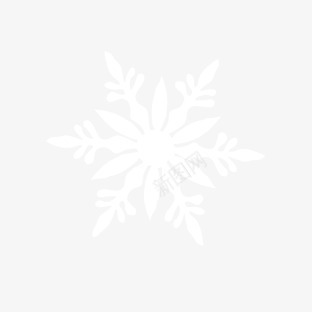 雪狐png免抠素材_新图网 https://ixintu.com 不规则图形 卡通 扁平化 白色 雪花