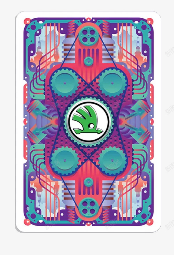 创意紫色图案扑克牌背面png免抠素材_新图网 https://ixintu.com 创意图案 扑克牌 扑克背面 紫色